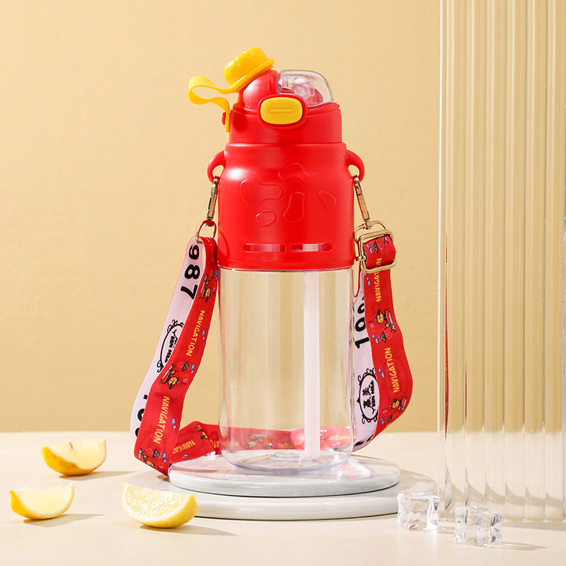 Kawaii Animal Kids Water Bottle with Strap – 1000ml